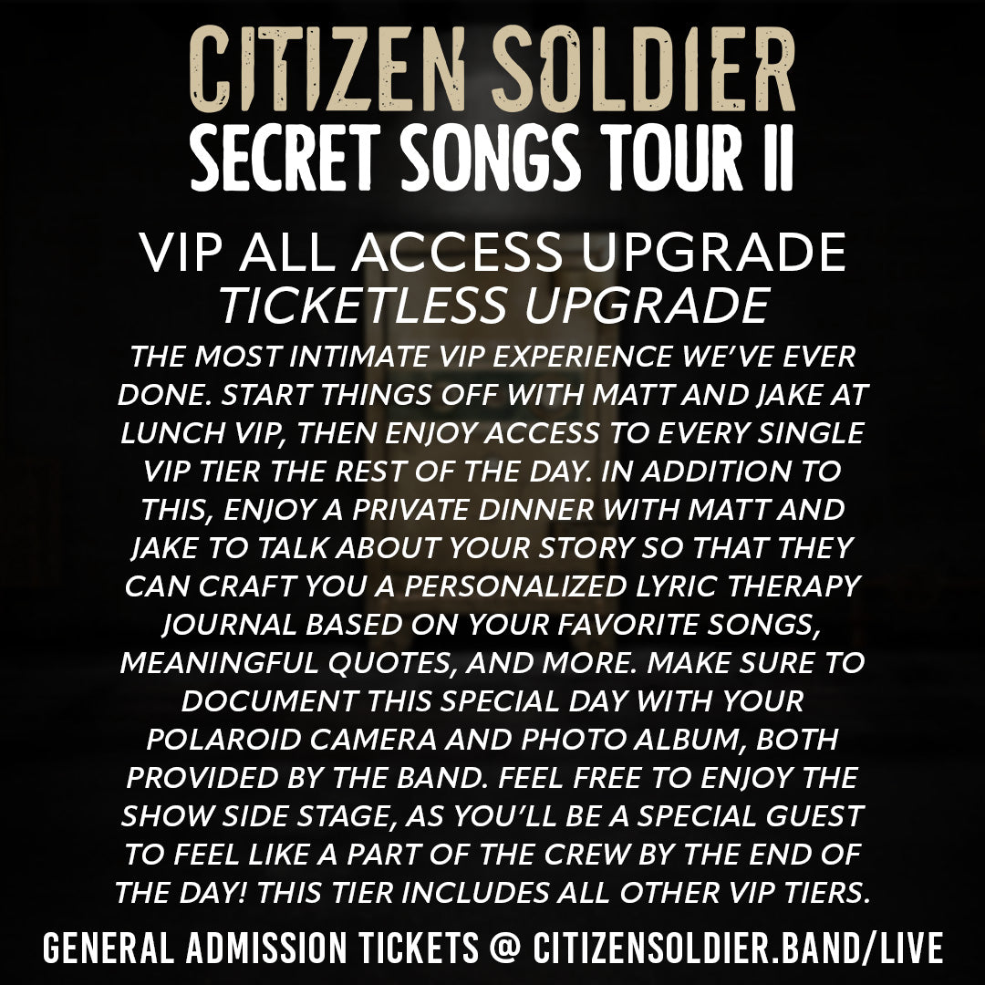 VIP All Access Upgrade - Secret Songs Tour II