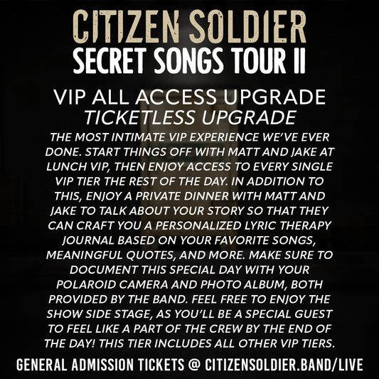 VIP All Access Upgrade - Secret Songs Tour II