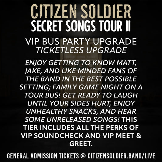 VIP Bus Party Upgrade - Secret Songs Tour II