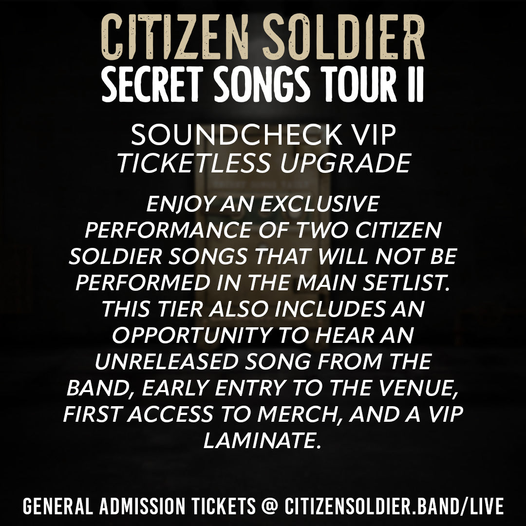VIP Soundcheck Upgrade - Secret Songs Tour II