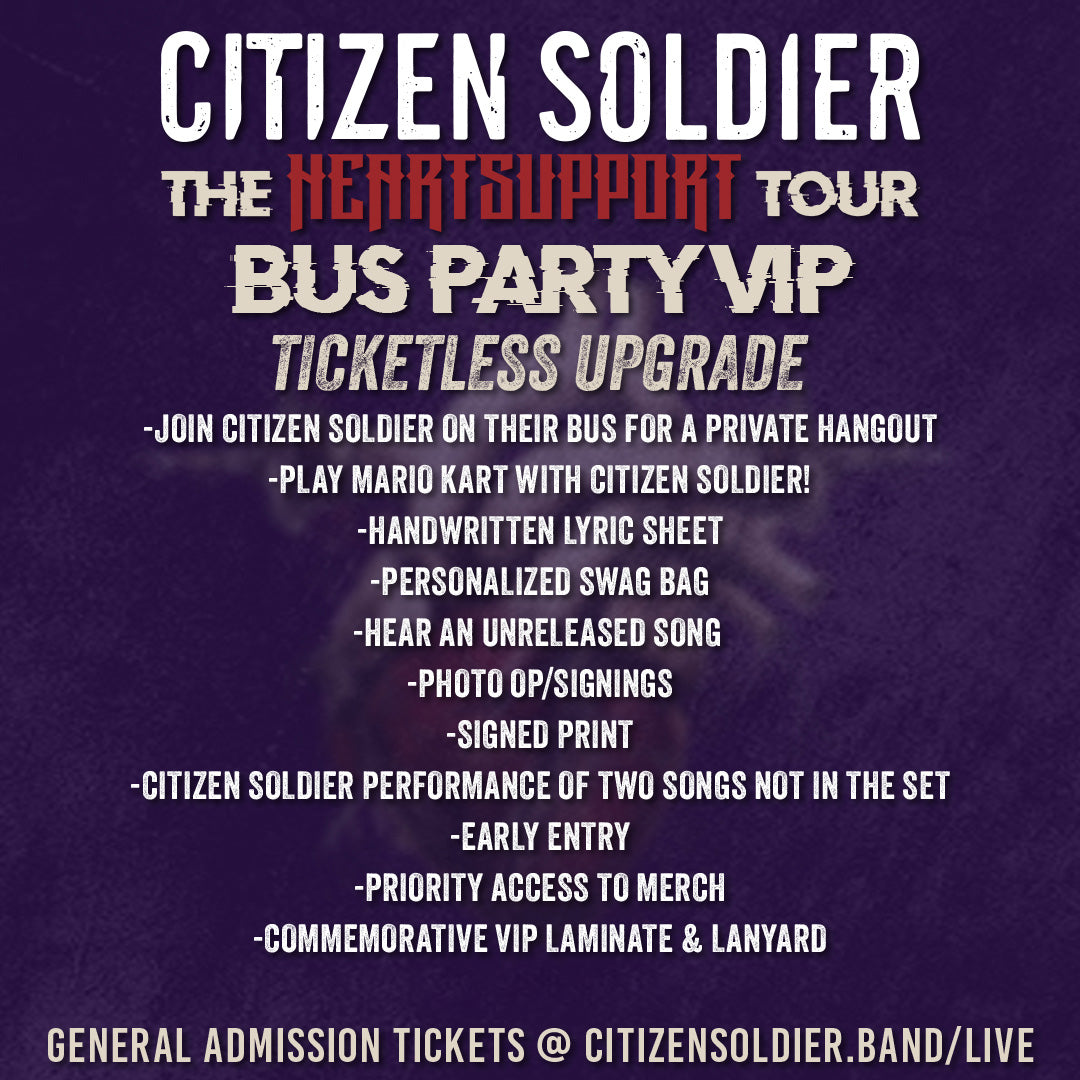 VIP Bus Party Upgrade - HeartSupport Tour