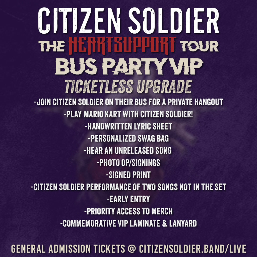 VIP Bus Party Upgrade - HeartSupport Tour