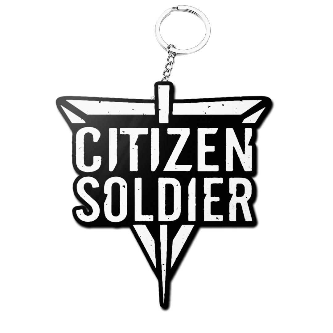White Logo Rubber Keychain Citizen Soldier white-logo-rubber-keychain-citizen-soldier